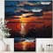 Designart - Romantic Sunset By Lakeside - Farmhouse Canvas Wall Art Print